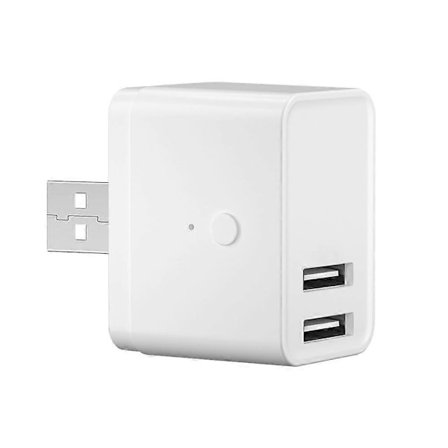 Tuya Smart WiFi USB Adapter Switch 5V Mini 2 USB Strömadapter Smart Life Kontroll för Alexa Yandex