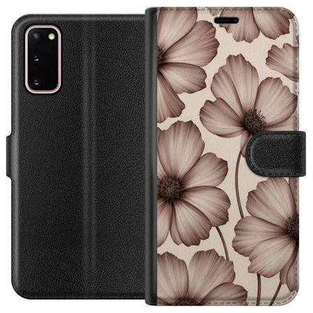 Kompatibelt Lommeboketui til Samsung Samsung Galaxy S20 Myke blomster i tidløs beige eleganse