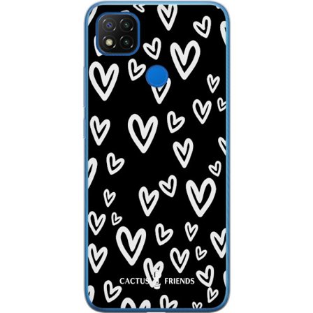 Yhteensopiva Puhelinkuori Xiaomi Xiaomi Redmi 9C Cactus and Friends - Handdrawn Love Chaos