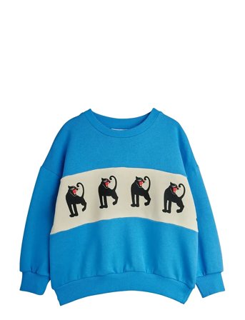 Mini Rodini Panther Panel Sweatshirt - Blue - 92/98