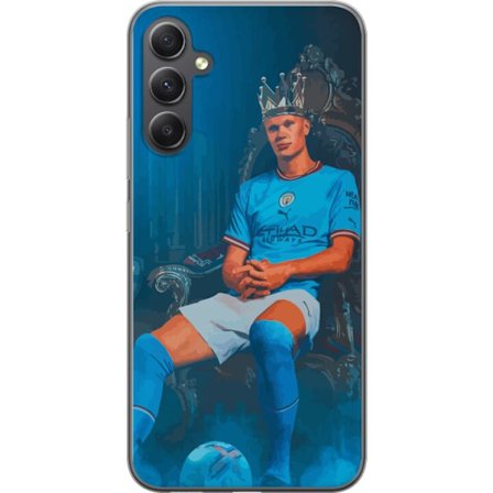 Kompatibel Mobilcover til Samsung Galaxy A05s Manchester City Erling Haaland angriber Norge fodbold fremad Premier League målscorer konge kunst