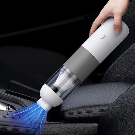 Handhållen dammsugare för små smuts, mini dammsugare och luftblåsare och handpump, 12v litiumbatteridriven bilsugare, handdammsugare