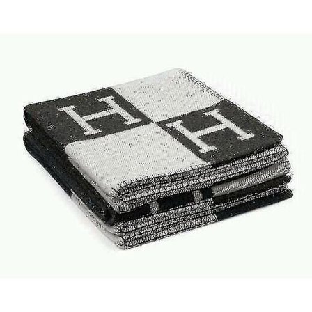 Konstgjord Ull Kashmir Varm Filt Soffa Pläd Filt, 1 Svartvit