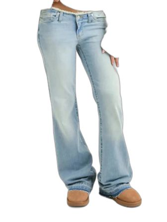 Ljusblå bootcut jeans