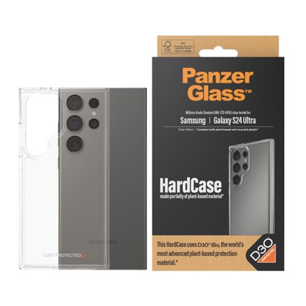 Panzer Transparent w. D3O Samsung Galaxy S24 Ultra HardCase PanzerGlass - High quality tempered glass screen protector