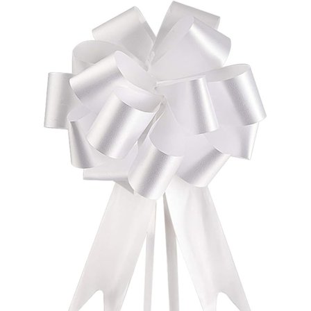 (Vit) 20 automatiska rosetter, rosetter i band, stora rosetter i band dekoration för bröllop, diverse fester, födelsedagar, kvällar
