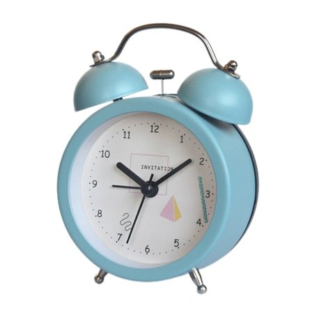 Analogt vækkeur, 3 tommer rundt vækkeur, der ikke tikker, super lydløst vækkeur, simpelt og stilfuldt design til skrivebord/soveværelse