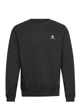 Standard Fit Left Chest Star Chev Emb Crew Bb Sweat-shirt Genser Svart Converse*Betinget Tilbud