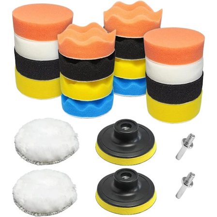 22 STK Borrepoleringsputer Kit, Bilpoleringsskum, 3 " Poleringsputer, Bilpoleringsmaskin
