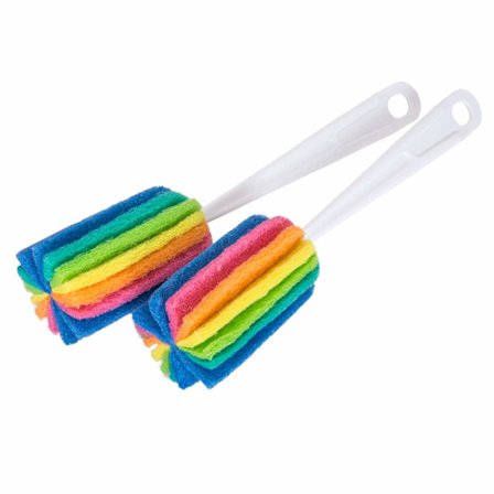 Flaskebørster Sæt Flaskebørste Opvaskbørste Rengøringsbørste Køkkenrengøringsværktøjer til Flasker Kander Tekande Kaffekande (2 stk)