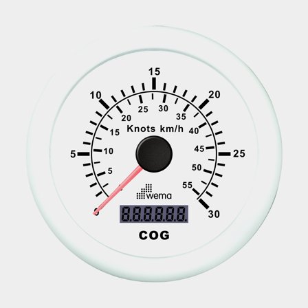 GPS-logg 30 knop vit