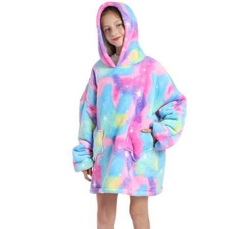 Kid Hoodie Filt Oversized Ultra Plush Fleece Filt Vinter