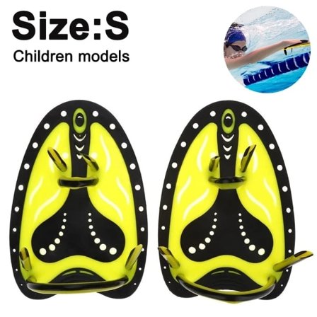 Svømmetræning Håndfinner - Gul Børn S Størrelse Gårdhavehave
