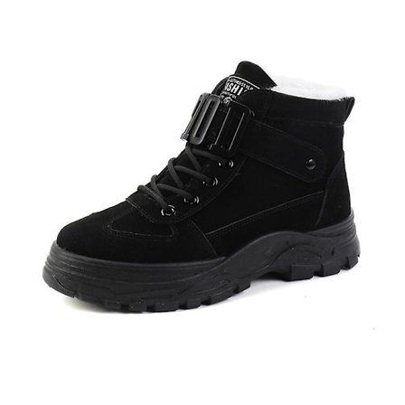 Tykkere varme sko med plys og høje hæle til kvinder