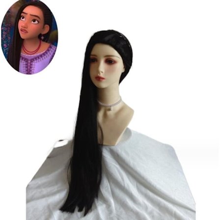 Långt Rakt Syntetiskt Peruk för Kvinnor