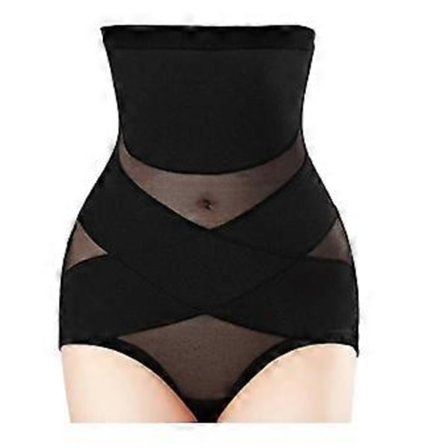 Cross Compression Abs Shaping Byxor Kvinna Ming Body Shaper Tummy Control Z (3XL Svart)
