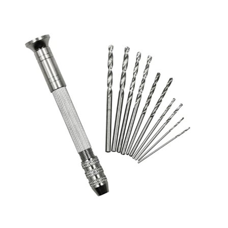 Profesjonelt mini håndborsett med 10 stk. HSS-spiralbor