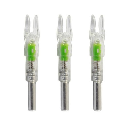 3stk Oplyste Nok LED Pil Nocks GRØN GRØN