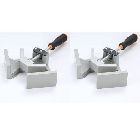 Hjørneklemme, [2 PAKK] 90° Aluminiumlegering Hjørneklemme, Rettvinklet Klemmeverktøy med Dobbel Ha