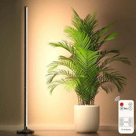 Lollanda Plantelampe Indendørs 165cm - Fuld Spektrum LED Plantelys med Timer & 10 Dæmpningsniveauer - Stående Plantelampe til Drivhus med Hængebeslag