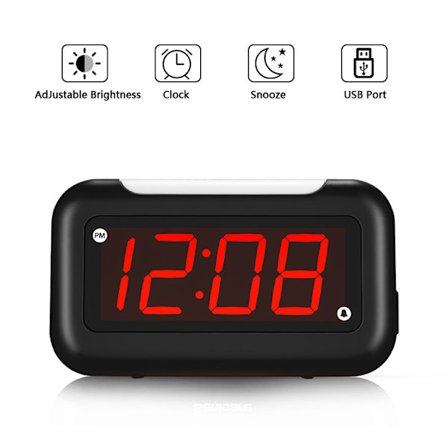 Väggklocka med stora siffror, nattlampa, lätt att läsa, fullständigt sortiment