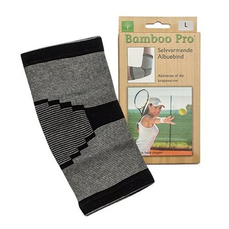 Bamboo Pro Albuebind Selvvarmende Grøn L, Medicin & Pleje, Støttebind, Albuebind