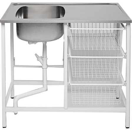 Contura CABM 10 R Vaskebenk pakke, med 3 trådbakker, Vaskerom