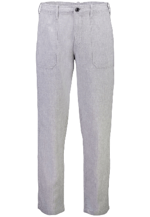 Lindbergh Linen blend herringbone pants Byxor Herr Grå XL