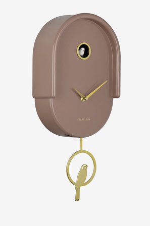 Karlsson - Veggklokke Tweet - Brun - Veggklokker & bordklokker - Fra Homeroom