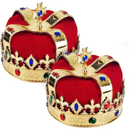 2 ST Roliga festhattar Namn: Royal Jeweled King's Crown - Kostymtillbehör