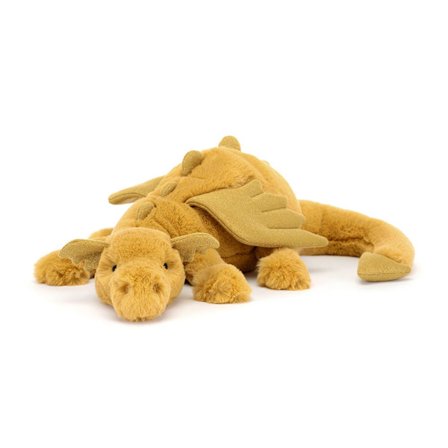 Jellycat Golden Dragon Plysjleketøy Stor 50cm