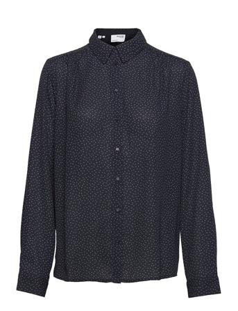 Slfsigna-Dynella Ls Aop Shirt Blue Selected Femme