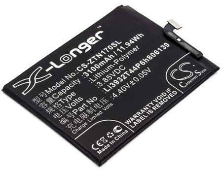 Batteri till SmartPhone, Mobil för ZTE Nubia Z17, Nubia Z17 Dual SIM m.fl.