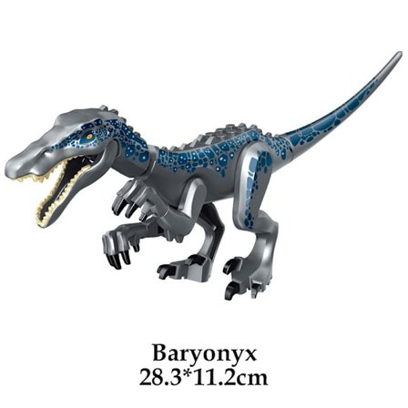 Jurassic Dinosaur Building Blocks -sarja: T-Rex, Raptor, Triceratops & Indominus Rex -figuurit