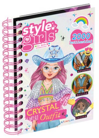 Crystal outfit. Style girls. Ediz. a colori. Ediz. a spirale. Con penna con punta calamitata. Con 3 penne calamitate. Con 8 sacchettini con glitter 