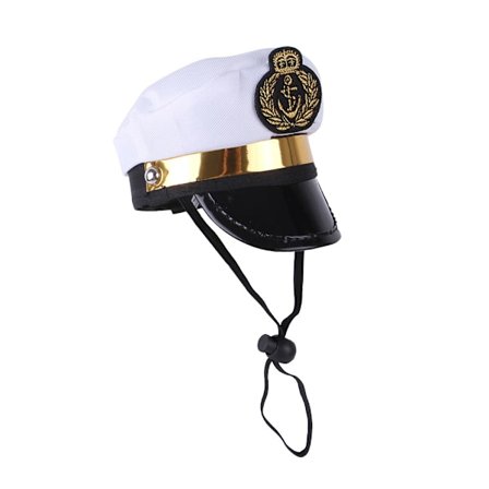 Kæledyr hund kat kaptajn kostume sæt sømand c