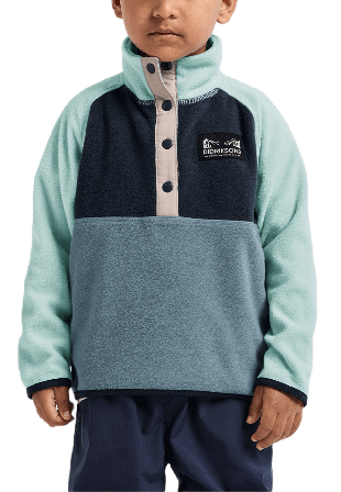 Didriksons Monte Half button Ytterplagg Unisex Blå 140