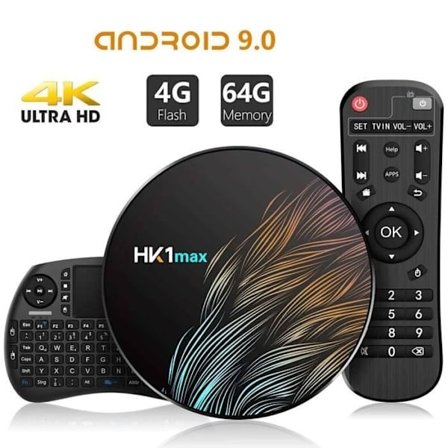 HK1MAX Smart TV Box Android 9.0 4GB+64GB 2.4G-5G Wifi BT4.0 RK3318 Quad Core 4K Hk1 Max Set Top Box Netflix Media Player