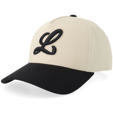 Iconic - Beige adjustable Keps - Letter L In 3d Blank Stone/Black A-frame Adjustable @ Hatstore