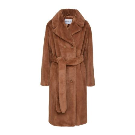 Stand Studio, Faustine Eco-Pelliccia coat Bruin, Dames, Maat:S
