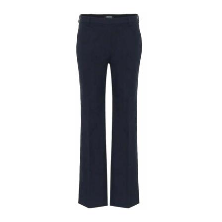 Max Mara Cropped Bukser Blå, Dame Bukser