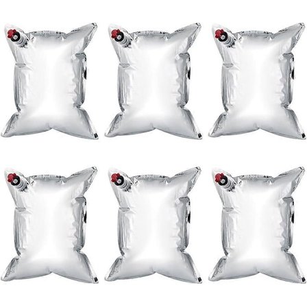 Hopfällbara vattenbehållare för camping, 10L, 6 st, PE-vattenbehållare, läckagesäker, lätt att bära, vattenförvaringspåse för utomhuscamping, vandring