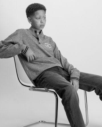 Tommy Hilfiger MONOTYPE MOCK NECK SWEATER Blauw Truien Jongens - Kids Brand Store