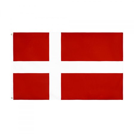 Danmark Dansk Flag | 3x5 Ft Landsflag, Indendørs/Udendørs, Levende Farver, Messing Øjer, Tykkere og Mere Holdbar