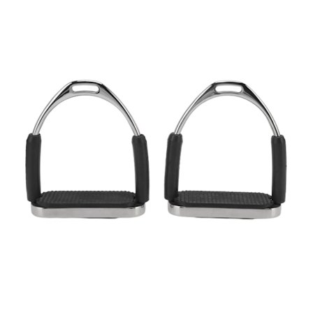 2 stk. Ergonomiske skridsikre stigbøjler i rustfrit stål til ridning - nem installation