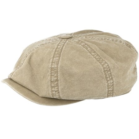 Stetson - Grønn flatcap Caps - Hatteras Delave Organic Cotton Beige Flat Cap @ Hatstore