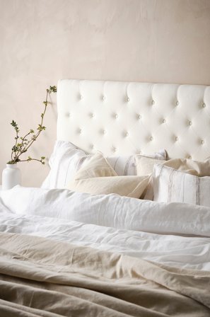 Jotex - Sengegavl 180 Cm Naturhvit - SKENE - Kjøp Sengegavler hos Jotex