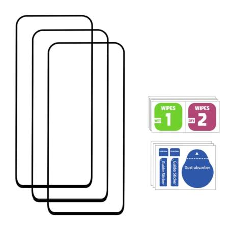 Full dekning herdet glass 2.5D skjermbeskytter OnePlus 10T (3-pakning) Transparent