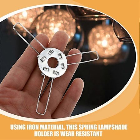 24 stk. Lampeskjermfester Husholdnings Pendellampeskjermholdere Lampeskjermklemmer