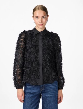 YAS Yasroso Ls Shirt - Show - Black - 40